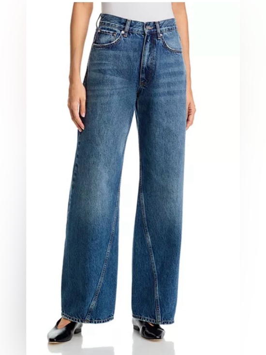 Anine Bing Denim - Anine Bing Brie Wide-Leg High-Rise Blue Denim Jeans, brand new with tags